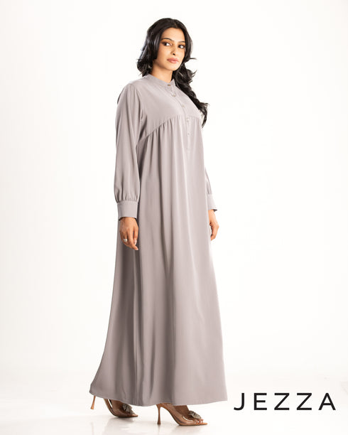 Mandarin Collar Georgette Dress 62651